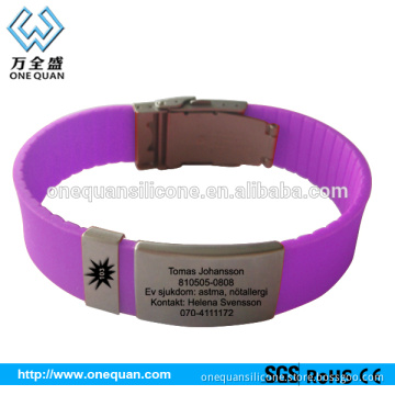 silicon bracelet with unique qr code for people